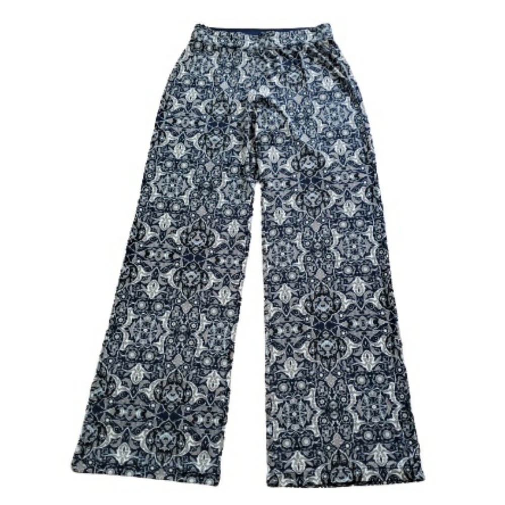 Max Edition Elastic-Waist, Print, Wide-leg Pants